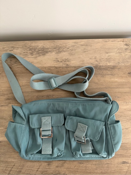 Handbags - Sage Green Utility Cargo Pocket Crossbody Bag Y2K